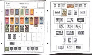 Burkina Faso Stamp Collection on 28 Minkus Pgs, 1920-28 French Upper Volta (BF) - Picture 1 of 9
