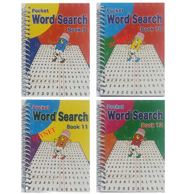 Spiral Bound 102 Page New Pocket Word Search Puzzle Books Travel Bk9-12 • 3.59£