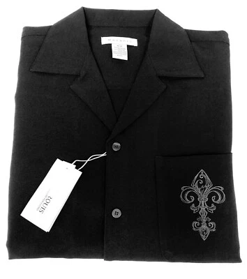 Marquis Button Down Lightweight Cubavera Shirt - Black M-XL - Image 1 of 4