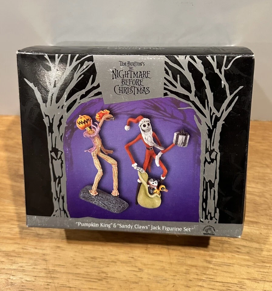 Nightmare Before Christmas Pumpkin King & Sandy Claws Jack Figurine Set Applause