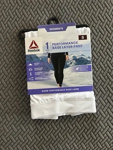Reebok Women's Warm Performance Base Layer Pants Size Small White NEW - Picture 1 of 2