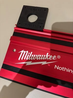 Bosch PR20EVS Trim Router Plunge Base Guide Rail Adapter to Milwaukee Track - Image 1 of 4