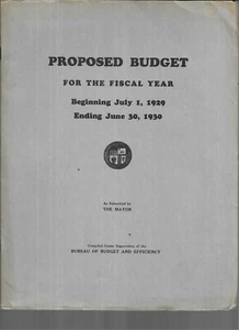 VORGESCHLAGENER HAUSHALTSPLAN FÜR LOS ANGELES GESCHÄFTSJAHR 1929 - Bild 1 von 4