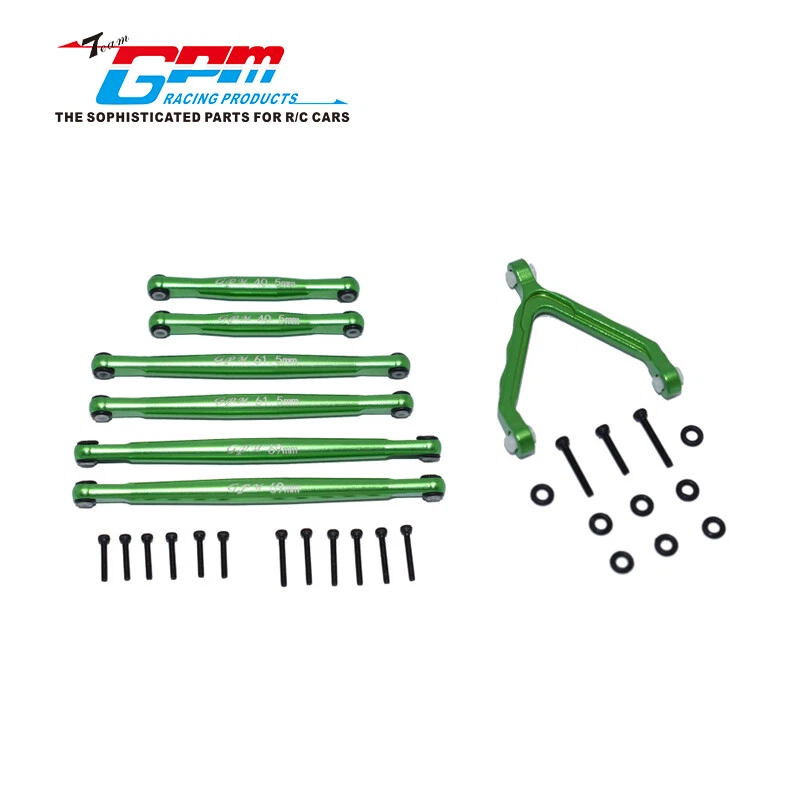 GPM Alloy CNC Tie Rod + Front Suspension Arm Support for AXIAL 1/24 4WD SCX24 - Image 1 of 1