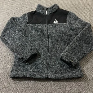 Gerry Jacket Youth L-14/16 Gray Polyester Fleece Full Zip Stand Up Long Sleeve - Picture 1 of 9