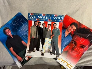 Lote de póster NSYNC vintage Y2K Justin Timberlake JC Group Boy Band años 90 vintage - Imagen 1 de 13