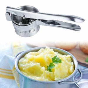 Edelstahl Kartoffelstampfer Reibe Püree Obst Gemüse Entsafter Presse Maschine - Bild 1 von 12