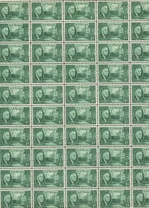 SCOTT 930 FDR HYDE PARK RESIDENCE 1 CENT MNH FULL SHEET OF 50 - Picture 1 of 1