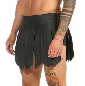 Gladiator Rock Kilt Echt Leder Schnürung seitlich  A Legionär Clubwear XS-4XL
