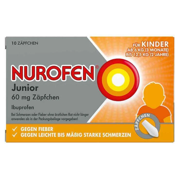 NUROFEN® Junior 60 mg Zäpfchen · 10 St · PZN 04085246
