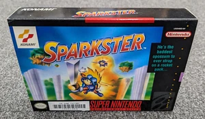 SPARKSTER - Ohne Spiel - NUR BOX & EINLAGE Hülle SNES Super Nintendo AUTHENTISCH RAR - Bild 1 von 9