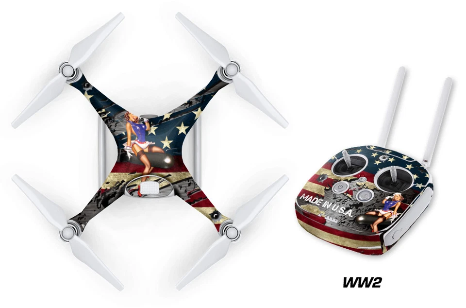 Dji Phantom 4 Drone Wrap RC Quadcopter Abziehbild Custom Skin Zubehör WW2 - Bild 1 von 1
