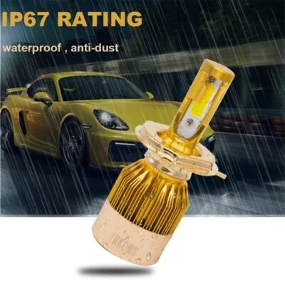 2x 9003 H4 LED Headlight 3000K/6000K Dual Color Hi/Low Beam Bulb Conversion Lamp - Image 1 of 4