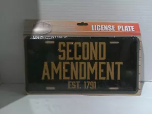 Placa de licencia de metal Country Side Products/Segunda enmienda - Imagen 1 de 2