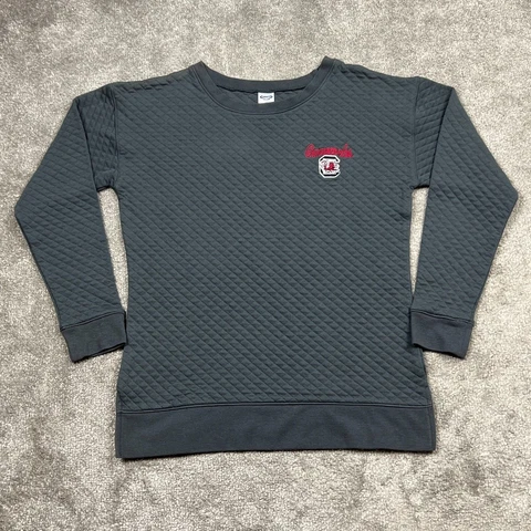 South Carolina Gamecocks Sweatshirt Womens Extra Small XS Gray Quilted NCAA Cover