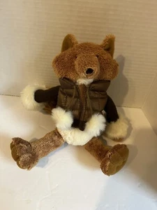 Bath and Body Works Hickory Puffer Jacket Fox Plush Stuffed Animal Woodland 9” - Picture 1 of 5