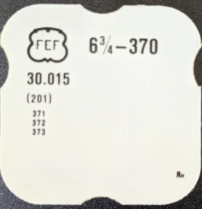 NOS FEF Fleurier 370 Watch Center Wheel and Pinion Part 30.015 201 BENRUS Cal CZ - Picture 1 of 2