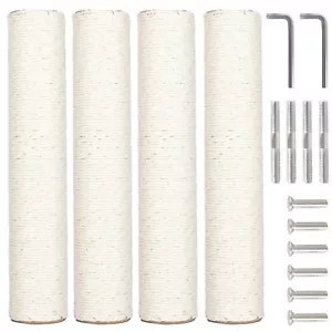 4-Pack 15.7" Cat Scratching Post Replacement - Natural Sisal Rope Scratcher P... - Picture 1 of 9