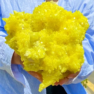 Increíbles muestras minerales coleccionables de cristales naturales de azufre de 5,99 lb - Imagen 1 de 13