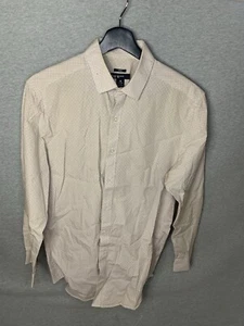 Camicia uomo Bar III bianca/rossa manica lunga con bottoni 15/15,5 design elasticizzato - Foto 1 di 6
