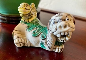 Kleiner Vintage/Antik Chinesischer Shi Shi Foo Hund/Löwe - Bild 1 von 4
