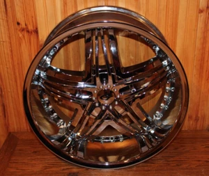 Gianna Blitz Wheel Rim 20x9.5 Blank (Custom Drilled BP) Chrome 35MM - NEW - Picture 1 of 13