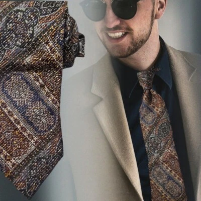 CORBATA KENZO VINTAGE ITALIANA SEDA/LANA Foto 1 de 4