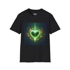 Green Heart Chakra T-Shirt, Healing Energy Tee, Yoga Shirt, Spirituality Top, - Picture 1 of 29