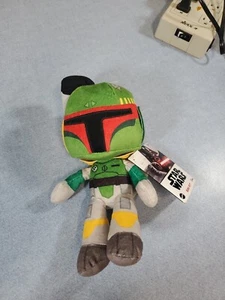 Star Wars Boba Fett 8” Plush Disney Authentic Mattel Stuffed Toy New w/Tags - Picture 1 of 6