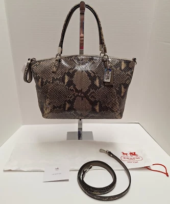 NEW W/TAGS Coach Madison Embossed Python Kelsey Satchel Handbag Crossbody - Image 1 of 4