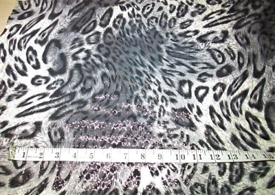 1/2 DE YARDA POLI 4W ELÁSTICO INCREÍBLE LÁMINA DE ORO TWIST ESTAMPADO LEOPARDO NUEVO Foto 1 de 2