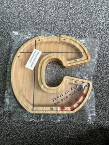 C Letter Money Box For Kids Wooden Personalized Piggy Bank Clear Alphabet - Picture 1 of 5