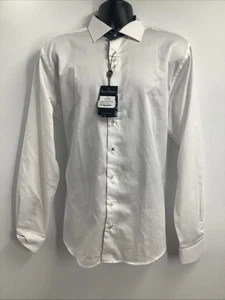 Camisa de hombre Au Noir manga larga con botones blanca/negra MC Queen talla 5/XL - Imagen 1 de 14