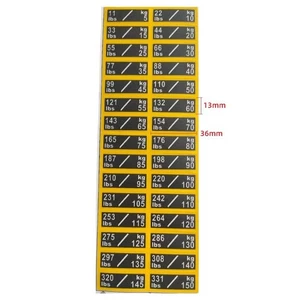 Optimized Visibility with Our Sturdy Fitness Equipment Weight Stickers - Picture 1 of 39