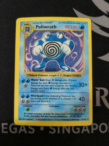 Poliwrath 013/102 Unlimited Holofoil - Pokemon Base Set (Shadowless) MP+ - Bild 1 von 3
