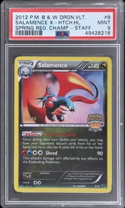 2012 Pokemon Black and White Dragon Vault Salamence  Championships Staff PSA 9 - Picture 1 of 2