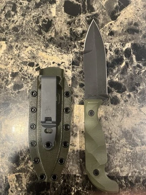 Wolf forty Seaf mk2 OD Green With Green Ambi Sheath edc blade   - Image 1 of 4