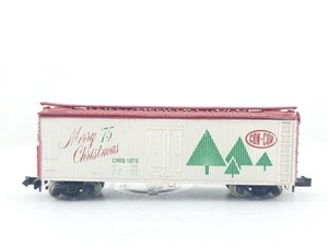 *READ* N Scale Con-Cor 1975 Christmas Box Car CRIS 1975 With Metal Wheels - Picture 1 of 11