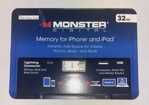 Monster Digital 32GB iX32 USB/Lightning Flash Drive BNIB - Picture 1 of 2
