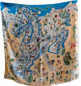 Sallys 70% Cashmere & 30% Silk Horse Print Double Face Scarf Bandanna Shawl 53" - Picture 1 of 51