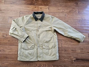 Chaqueta L.L Bean Para Hombres L Safari Caqui Botón Suave Shell Abrigo de Granero De Colección Nylon Usada en Excelente Condición - Imagen 1 de 12