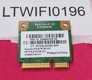 LTWIFI0196 - HP Wi-Fi Wireless Card Assembly 675794-001 670036-001 - Picture 1 of 4