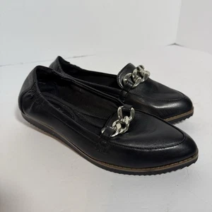 Zapatos planos para mujer Sophia Taylor de cuero negro talla 7M - Imagen 1 de 7