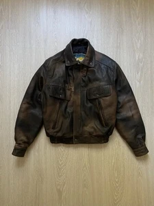Vintage Frank Thomas Barnstormer Pilot Leather Jacket - Picture 1 of 14