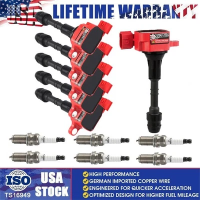 6Pack Ignition & Spark Plug For 2003-2007 Nissan Murano Maxima V6 3.5L Infiniti - Image 1 of 4