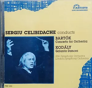 Rare Sergiu Celibidache Conducts Bartok Concerto Kodaly Galanta Dances CD - Picture 1 of 2