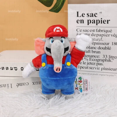8" Super Mario Bros Wonder Plush Elephant Mario Toys Soft Stuffed Doll Kid Gifts - Image 1 of 4