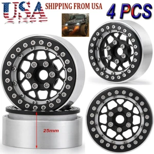 Metal Beadlock 1.9'' Wheel Rims for 1/10 RC Axial SCX10 D90 TRX-4 90046 Crawler - Picture 1 of 12