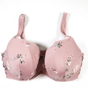 New Cacique Bra 42G Lightly Lined Balconette Underwire Pink Floral UW NWOT - Picture 1 of 6