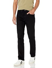 Nautica Mens Straight Light Cross Hatch Jean, Space Black Wash, 34W 34L